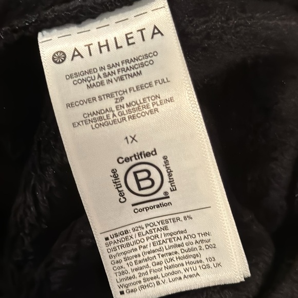 Athleta NWT 🎉host pickx2 🎉🎈Recover stretch fleece full zip jacket - Picture 15 of 16